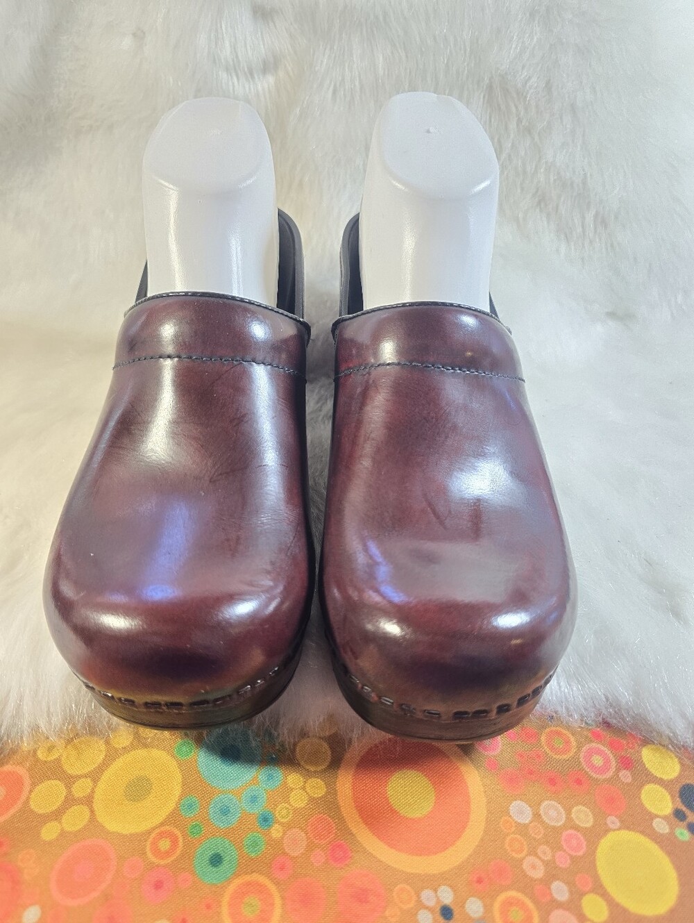 Dansko Professional Cordovan Cabrio Leather Slip-On Clogs - Picture 4 of 11